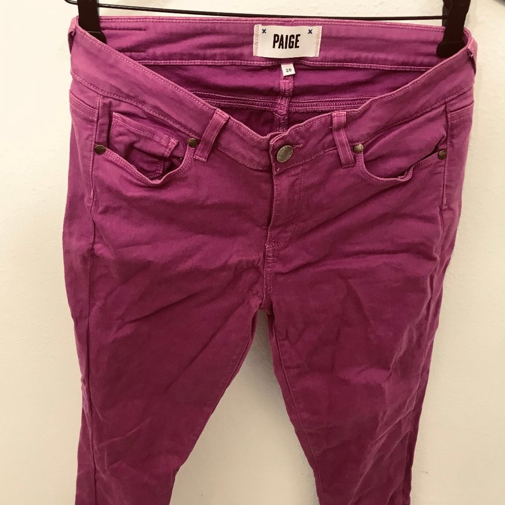 Womens Paige Verdugo Ankle Jeans Purple 28